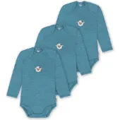 Normani 3er Pack Baby Merino Body Langarm „Auckland" - 9379