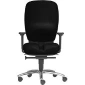 Sitwell Büro-Drehstuhl Mister Office mit Armlehnen Alu-Fußkreuz schwarz