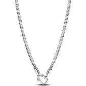 Pandora Charm Holders 925 Sterling Silver Studded Chain Necklace 393682C00