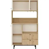 Skye Decor , RE3-SW, Mehrzweckschrank, Eiche, 100 % MELAMINBESCHICHTETE SPANPLATTEN, 88 x 35,5 x 161,2 cm