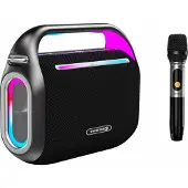 Swissten , Bluetooth-Lautsprecher mit Mikrofon Tragbar 15 Stunden Akkulaufzeit, Schwarz