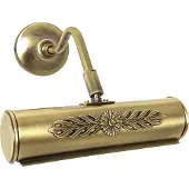 Licht-Erlebnisse Bilderleuchte Echt-Messing B: 20 cm in Bronze hell glänzend E14 Jugendstil