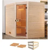 Weka Massivholzsauna 38 mm VALIDA Eck 3 GT x B x T x H x 239 x 189 x 204