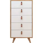 Skye Decor , Frenzu- FrenzuMDD, Eichenfarbig,,Weiß, Kommoden, 103x50x40 cm, 100% Melaminbeschichtete Partikelplatte