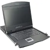 Digitus Modulare Konsole mit 19" TFT (48,3cm), 16-Port KVM & Touchpad, italienischer Tastatur