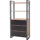 Kalune Design | Bücherregal Fem Naturel Spaanplaat 90x180x35 cm | NADUVI
