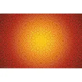 CoverYourDesk Schreibtischunterlage Mandala rot-gelb