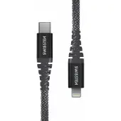Swissten - Cabo Polyamid USB-C - Lightning 1,5 m (antracit)