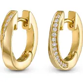 Jette Damen-Creolen 925er Silber 28 Zirkonia Jette Gold