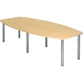 Hjh OFFICE PRO KARAT 28 C - Karat Ahorn 280 x 130 mit Chromfuß
