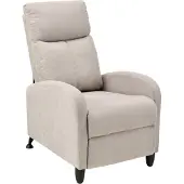 En.casa Polstersessel Bregenz Relaxsessel Relaxliege 102x60x92 cm Liegesessel Fernsehsessel Sessel mit verstellbarer Rückenlehne TV Sessel aus Textil Braun []