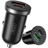 XO Kfz-Ladegerät CC56 PD 30W QC 1x USB 1x USB-C schwarz