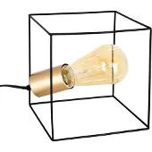 Näve Tischleuchten - Tischleuchte "CANTO" s: 16cm, Tischlampe im Industrial Style, aus Metall und Kunststoff in schwarz, 16 cm hoch, Ø 16 cm, E27-Fassung – Schnurschalter