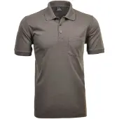 Ragman Herren Poloshirt - Oberteil, Softknit-Polo, Baumwollmischung, Brusttasche, Knopfleiste, kurz, einfarbig Braun 8XL