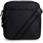 Manfield Schwarze Schultertasche aus Leder | Größe Onesize