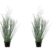 Creativ Green Winterliche Kunstpflanze "Weihnachtsdeko", grün, H:42cm Ø:16cm, Kunststoff, Kunstpflanzen, Winterliche Kunstpflanze, mit geeister Optik, im 2er-Set