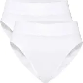 Calida Slip "Slip Elastic High Waist 2er Pack", Damen, Gr. 48-50, weiß, Obermaterial: 94% Baumwolle CO. 6% Elasthan EL., Unterhosen Slip