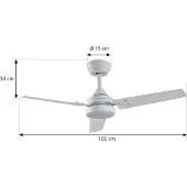 LINDBY LED-Deckenventilator Aerallo, weiß, CCT, leise Aerallo, weiß / opal, für Wohn- / Esszimmer, Metall, Modern