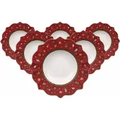 Villeroy & Boch Suppenteller "Suppenteller Toys Delight ø 26,4 cm 6er Set rot"