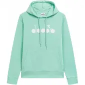 Diadora Kapuzenpullover Logo Unisex Turquoise-XS