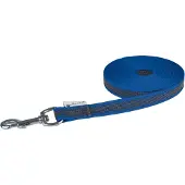 Petlando Schleppleine gummiert 20mm für Hunde Blau 15 m
