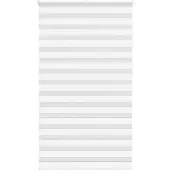 vidaXL Doppelrollo Weiß 125x200 cm Stoffbreite 120,9 cm Polyester