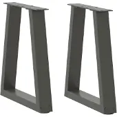 vidaXL Couchtischbeine V-Form 2 Stück Anthrazit 28x(42-43,3) cm Stahl