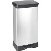 Curver Tretmülleimer Deco 50 L Silbern