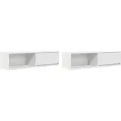 vidaXL TV-Schränke 2 Stk. Weiß 100x31x25,5 cm Holzwerkstoff