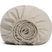 Yumeko Spannbettlaken Baumwolle TENCEL 90x200 Beige - Eco, Bio & Fairtrade