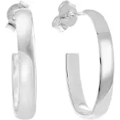 Trendor 68848 Damen-Ohrringe 925 Silber Steck-Creolen 20 mm