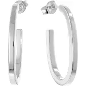 Trendor 68850 Damen-Ohrringe 925 Silber Steck-Creolen 30 mm