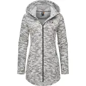 Ragwear Longstrickjacke "Leysha Melange" Sportliche Kapuzenjacke in melierter Strick-Optik