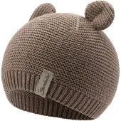 Sterntaler GOTS Strickmütze Ohren in mittelbraun | Gr.: 37 cm