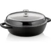 kela Schmortopf Calido mit Deckel Schwarz 28 cm