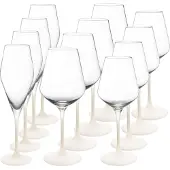 Villeroy & Boch Gläser-Set "Wein- und Sektgläser Set Manufacture Rock Blanc 12er Set weiß-transparent" Handwäsche wird empfohlen