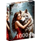 Enjoy Puzzle Dame und der Wolf 1000 Teile