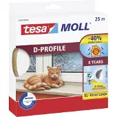 TESA Gummiablauf D-Profil 25 m weiss (05389-01)