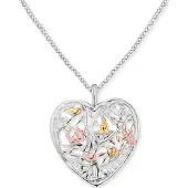 Engelsrufer Damen-Kette 925er Silber platiniert Engelsrufer Tricolor