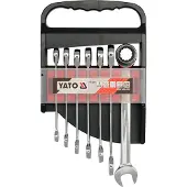 YATO Ratschen-Ringmaulschlüssel 10-19 mm, 7er-Set YT-0208