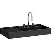 Laufen Waschtisch KARTELL 900x460mm Abl. li o ÜL 3 HL-Ausf. sw