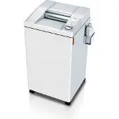 Ideal Aktenvernichter 2604 SMC/O, Minischnitt 0,8 x 5 mm, P-7, 100 l, 4-6 Blatt Schnittleistung, Öler, mit Rollen, Blauer Engel, grau