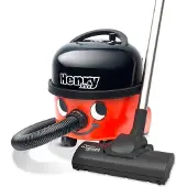 Numatic Bodenstaubsauger HENRY Xtra HVX160-11 inkl. zusätzlicher Turbodüse & Parkettdüse (620 W, mit Beutel, 10 m Kabel, Farbe rot)