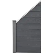 Neu.holz WPC Gartenzaun 'Segovia' Schrägelement 180 x 96 cm Sichtschutz Grau