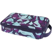 Herlitz 2 Go CamoPurple, Weiches Federmäppchen, Polyester, Blau, Violett, Muster, Reißverschluss, Kind