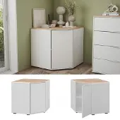 Vicco Kommode Betti Weiß/Sonoma 77.9 x 77.9 cm mit 1 Türen, Model 41615