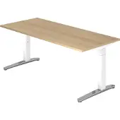 Hjh OFFICE PRO XTRA XB 19 WC - 180 x 80 Eiche höhenverstellbar