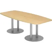 Hjh OFFICE PRO KARAT S 22 S - Karat Ahorn mit Säulenfuß/Silber 220 x 103
