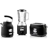 WESTINGHOUSE Retro Wasserkocher + Toaster 2 Schlitze + Mixer - Schwarz