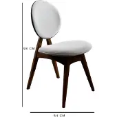 Skye Decor , Touch- Touch v2 VOW, Nussbaumfarbe,,Creme, Bürostühle, 93x54x55 cm, Rahmen: Hornbeam Holz